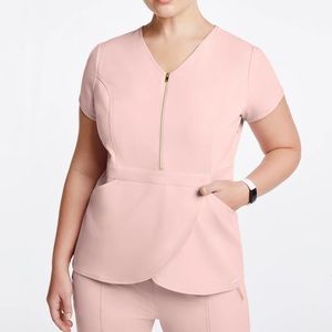 Jaanuu Blushing Pink Scrub Top - XL